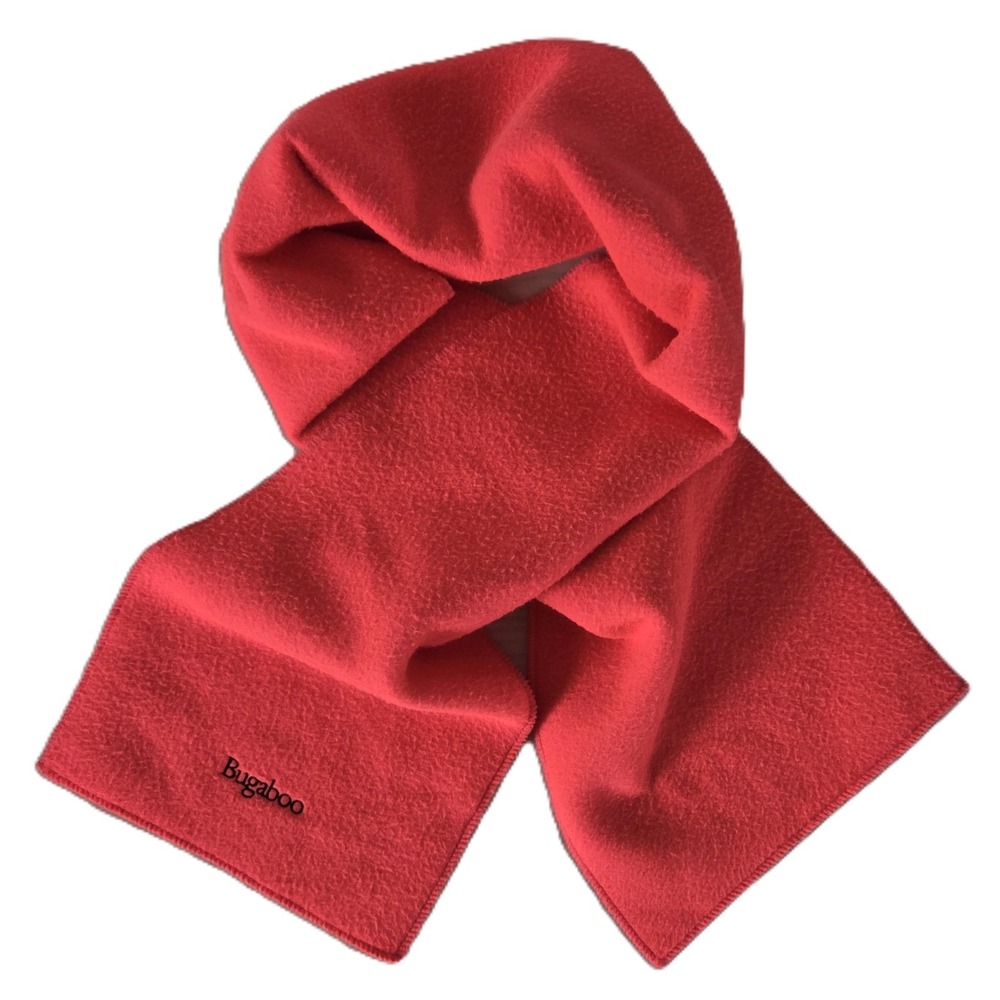 VTG 90s Columbia Bugaboo Fleece Winter Scarf - Bright Red Retro Gorpcore
